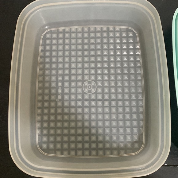 Tupperware Marinator Season N Serve Tenderizer 1295-2 Mint Green Frosted Lid VTG - Picture 5 of 12